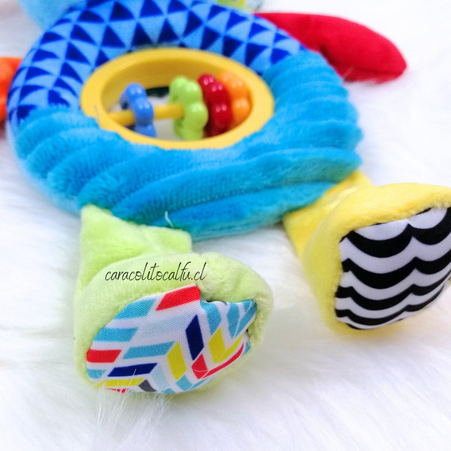 Sonajero de Peluche Sensorial con Aros - Perrito
