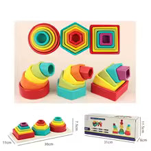 Encaje de madera geométrico Grande Arcoiris