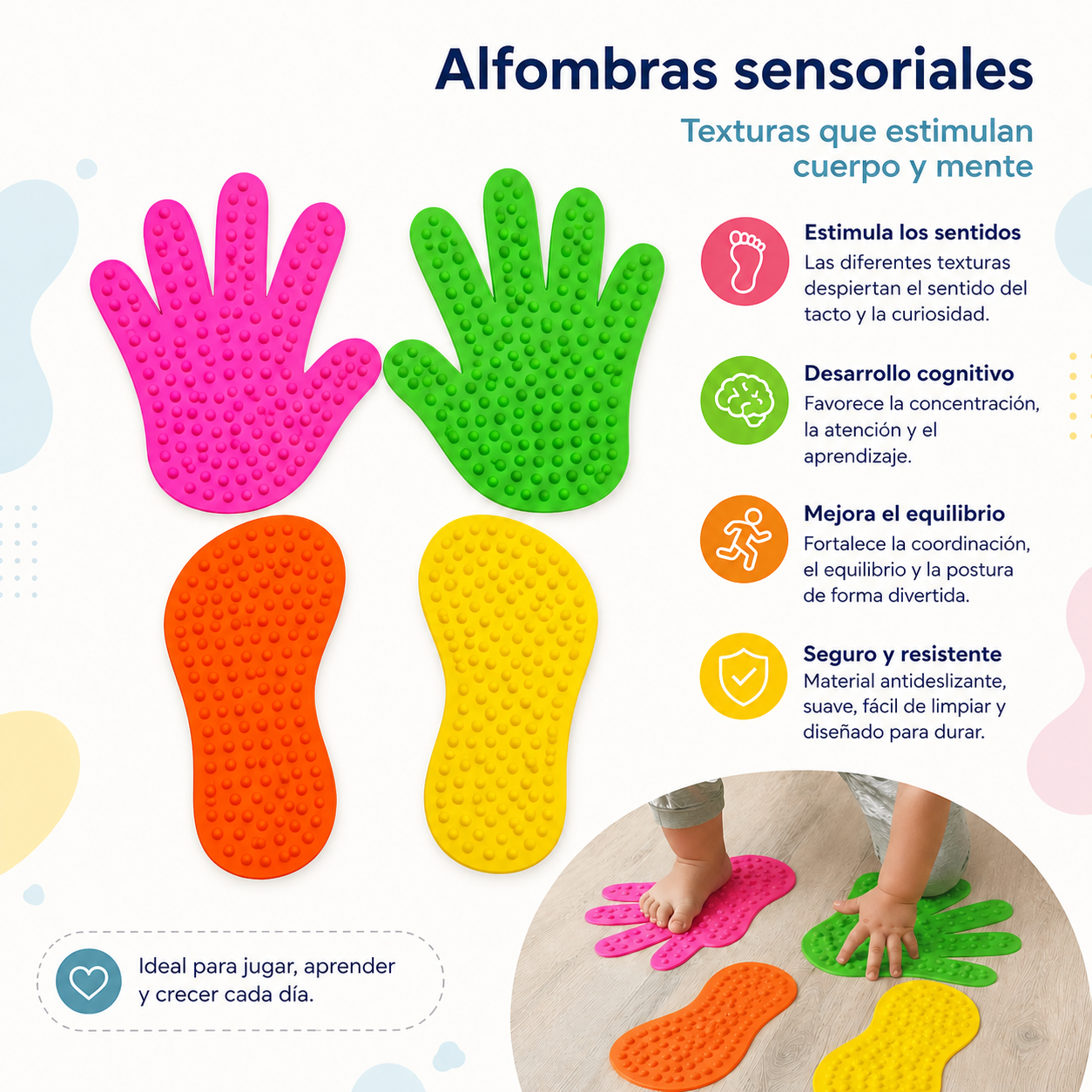 Set de Manos y Pies Sensoriales - 4 Piezas