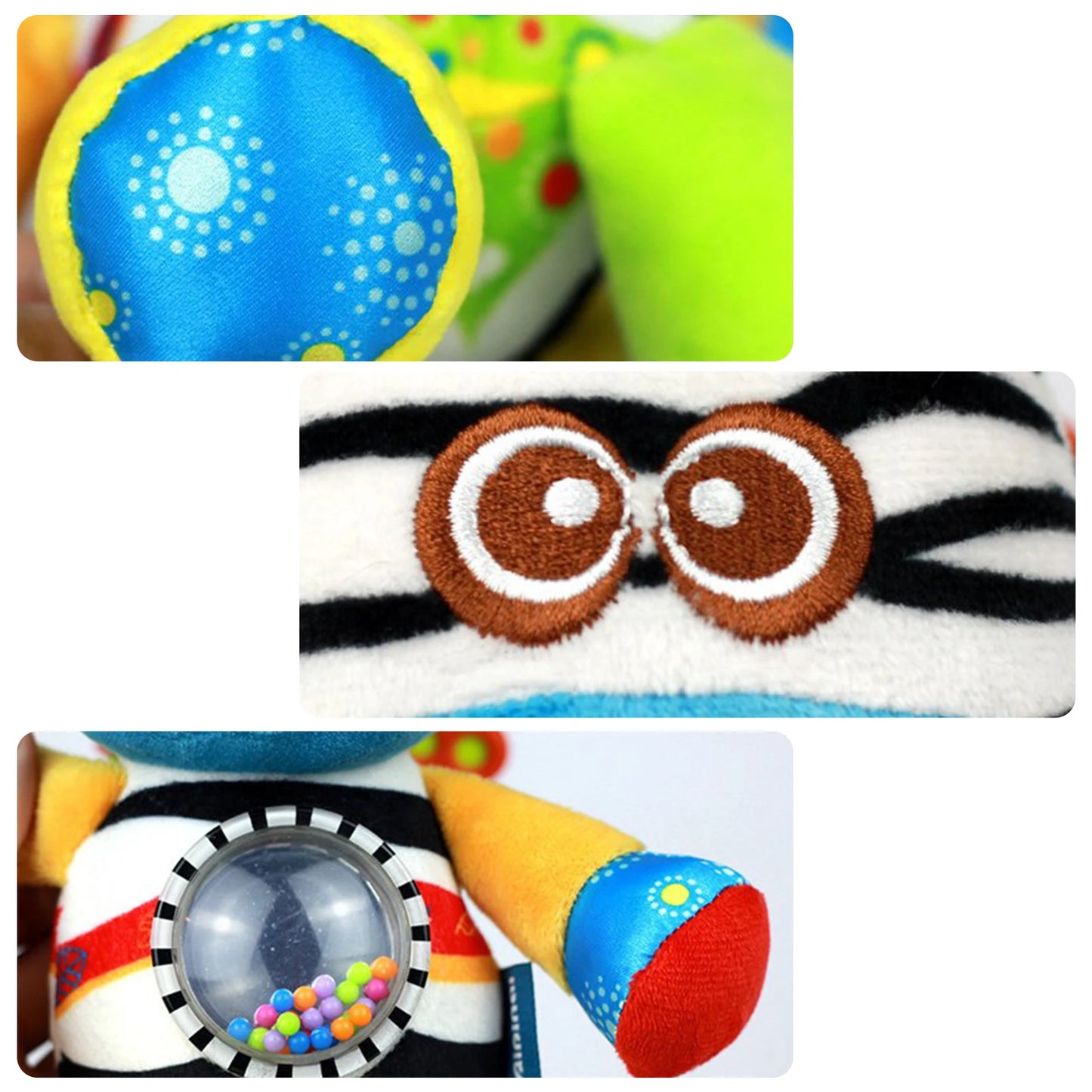 Peluche Estimulación para bebé diseño Cebra