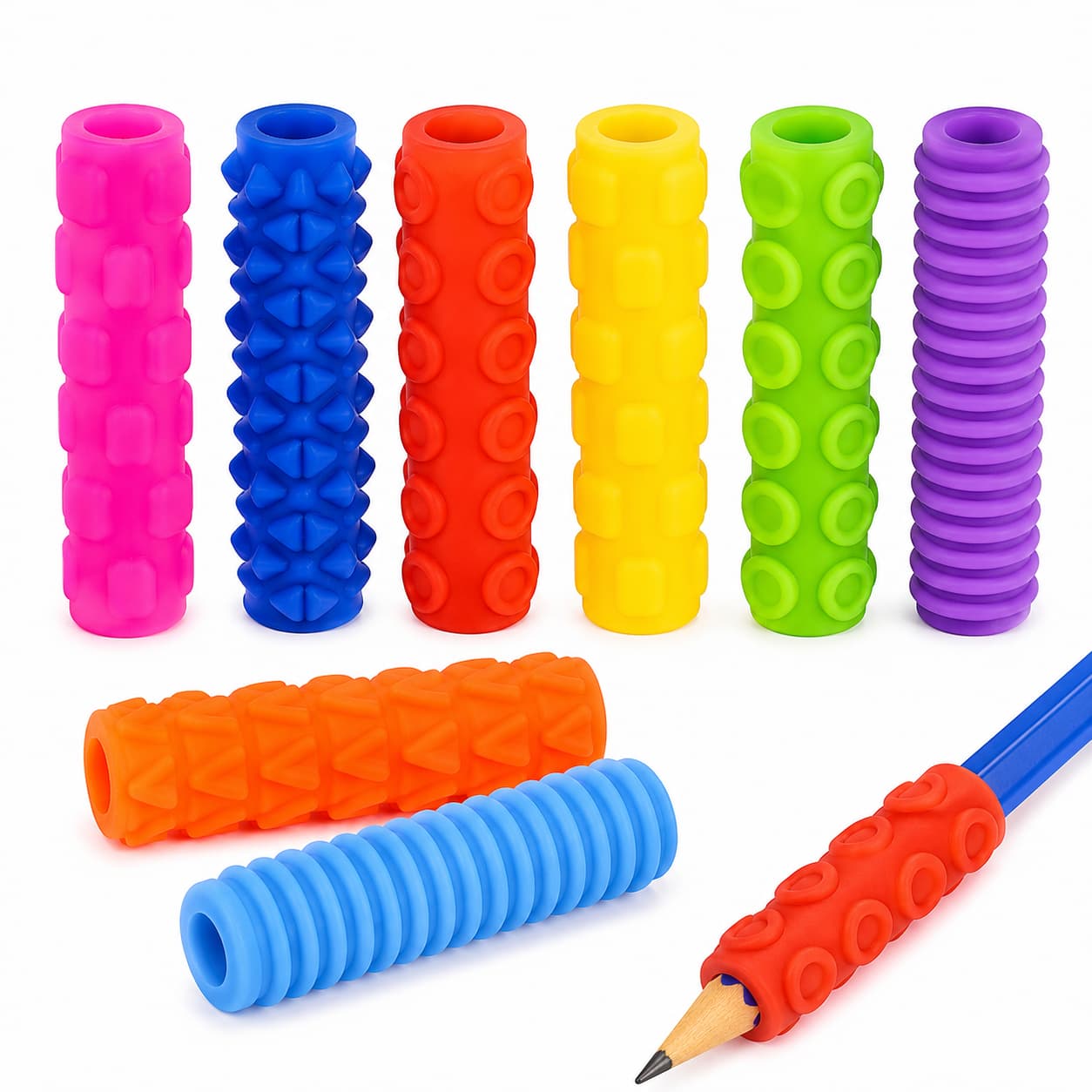 Agarres Sensoriales para Lapiz - Set de 8 Piezas