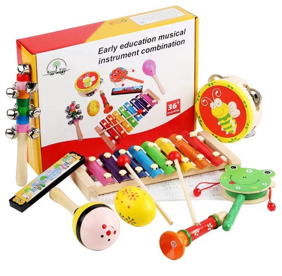 Set de 8 Instrumentos Musicales de madera