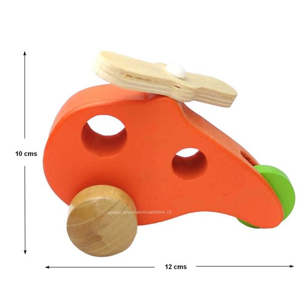 MIni helicóptero de Madera para bebé