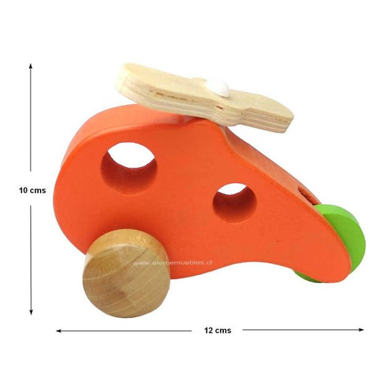 MIni helicóptero de Madera para bebé