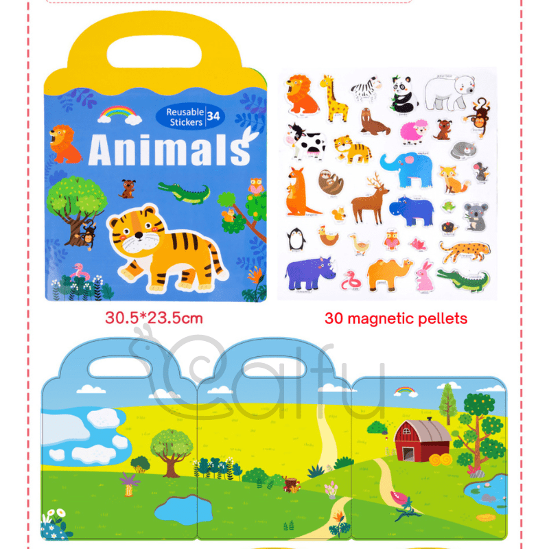 Libro de Stickers magnéticos reutilizables (Variedades)
