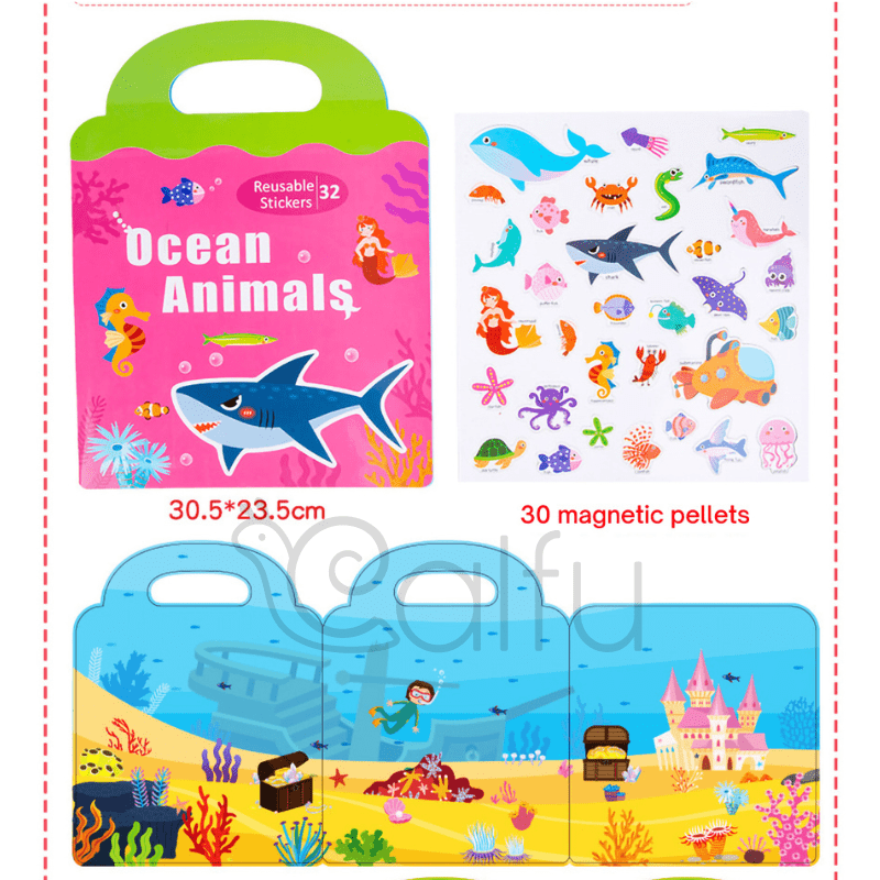 Libro de Stickers magnéticos reutilizables (Variedades)