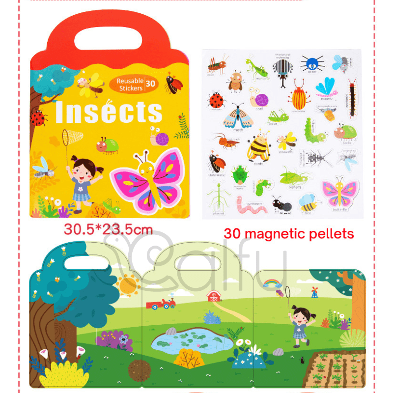 Libro de Stickers magnéticos reutilizables (Variedades)