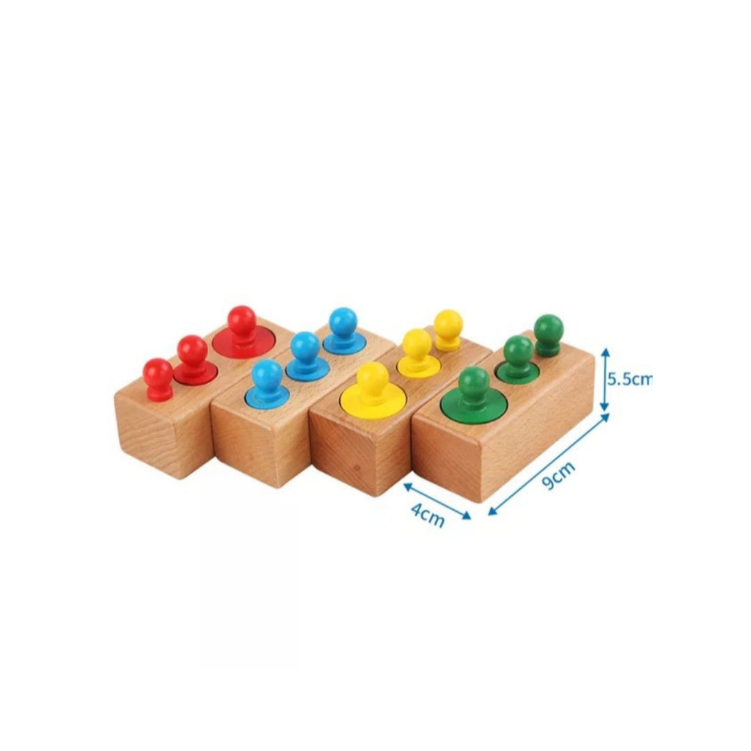 Cilindros con Botón Multicolor Montessori
