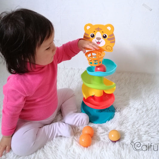 Tobogán Tigre Encestador: Diversión y Aprendizaje en Bolas Rodantes