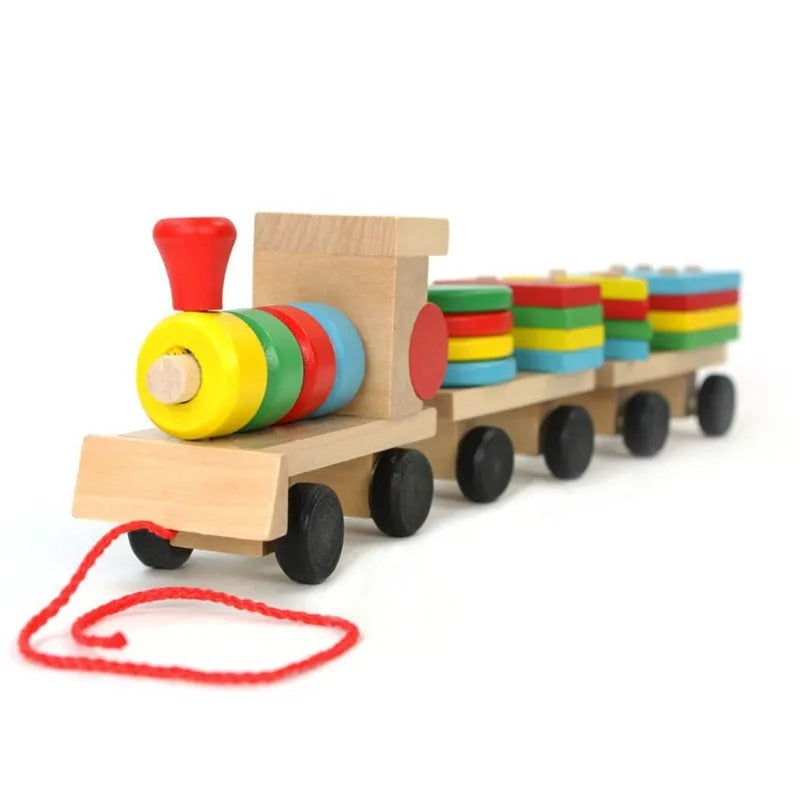 Tren de Encaje figuras geométricas / madera