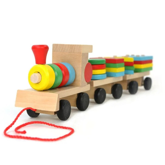 Tren de Encaje figuras geométricas / madera