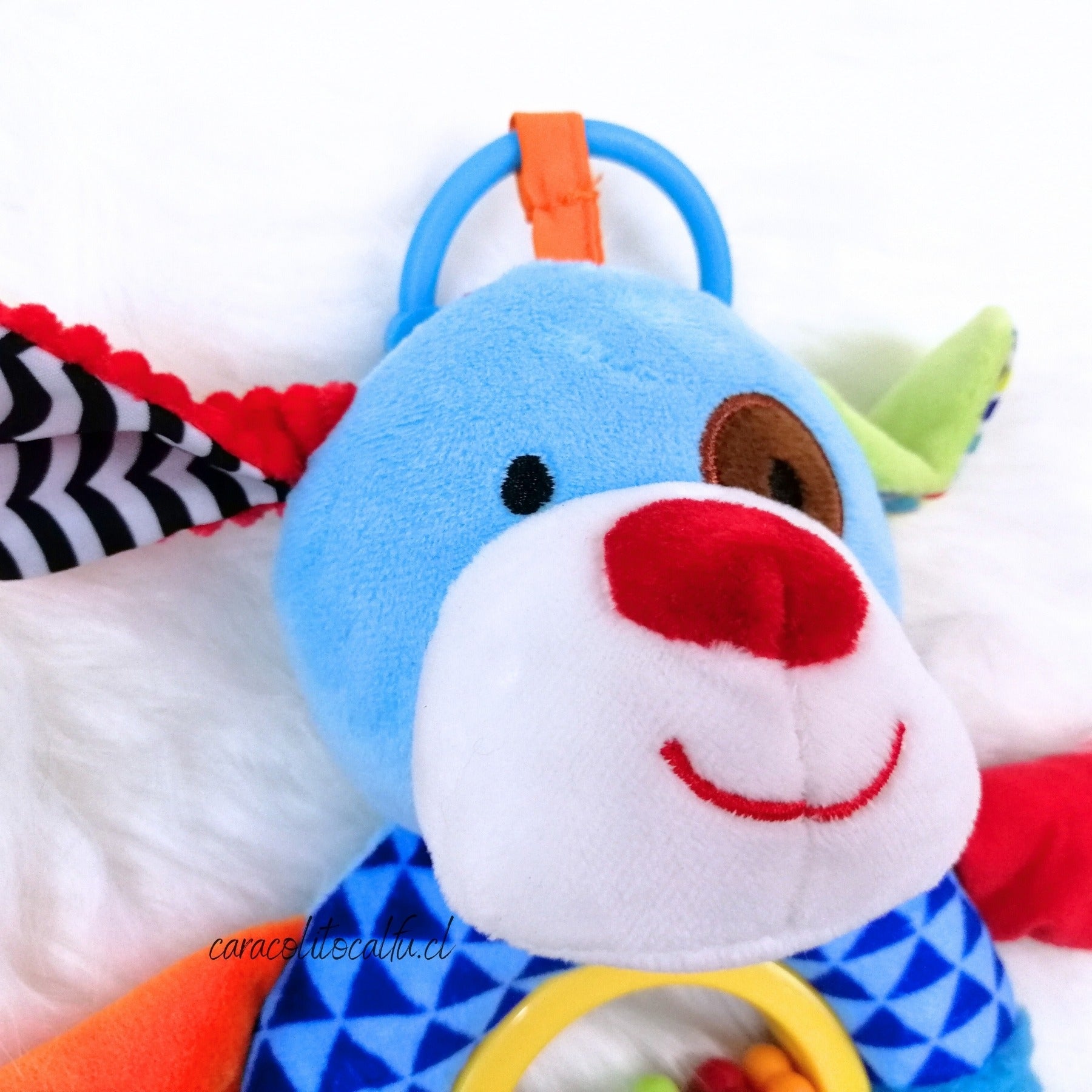 Sonajero de Peluche Sensorial con Aros - Perrito