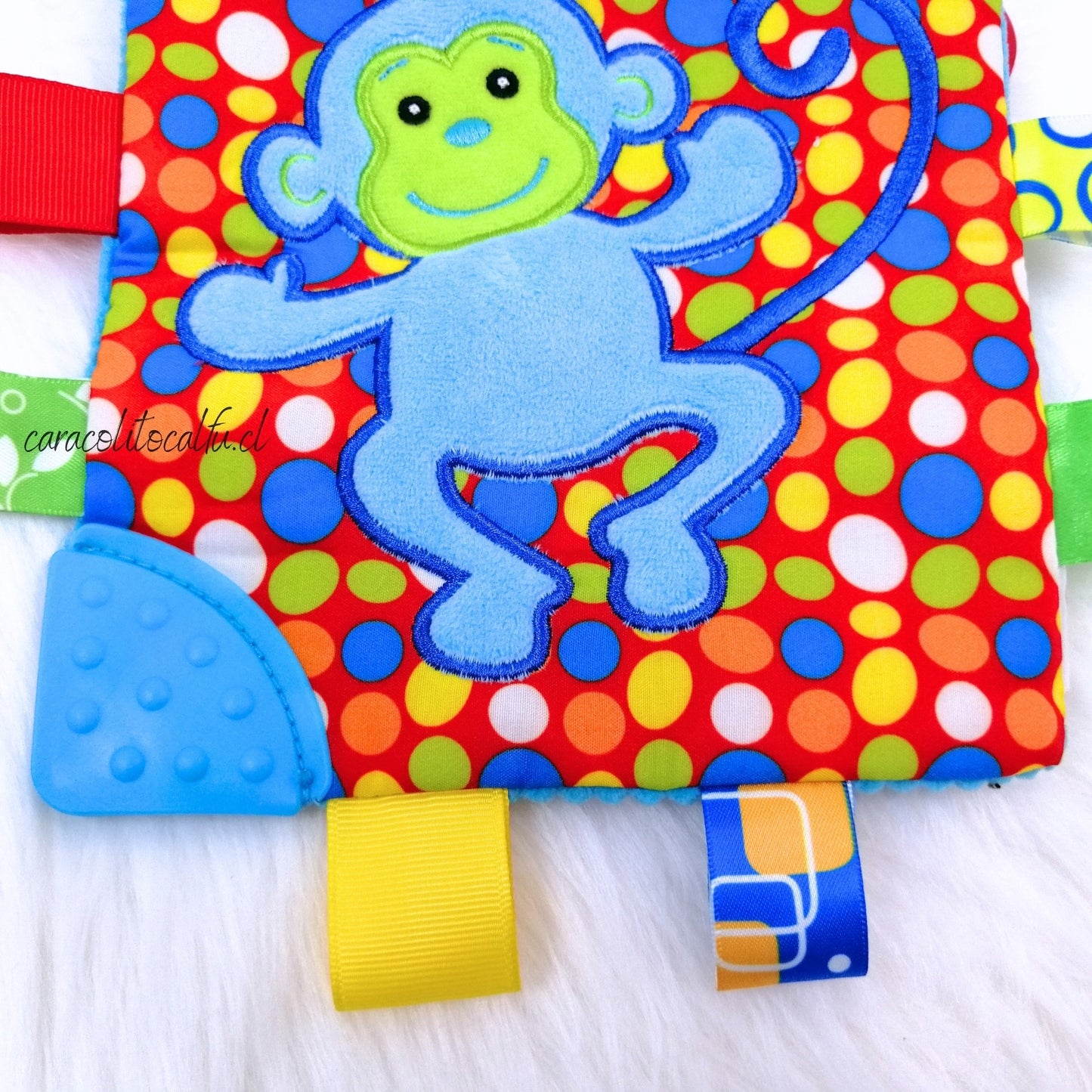 Paño Sensorial para Bebé con Mordedor – Monito