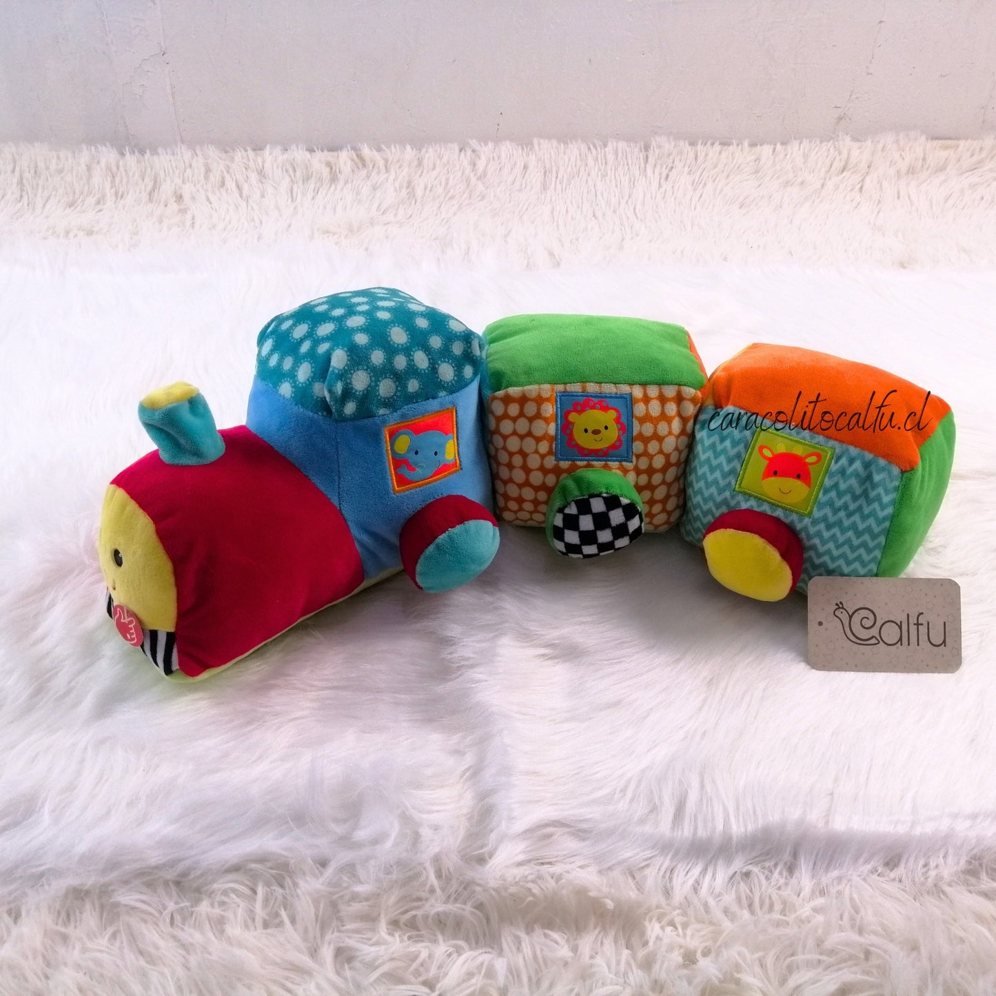 Tren Sensorial de Peluche con Sonido – Juguete de Estimulación para Bebé (54 cm)