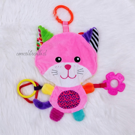 Paño Sensorial con Mordedores para Bebé - Gatita