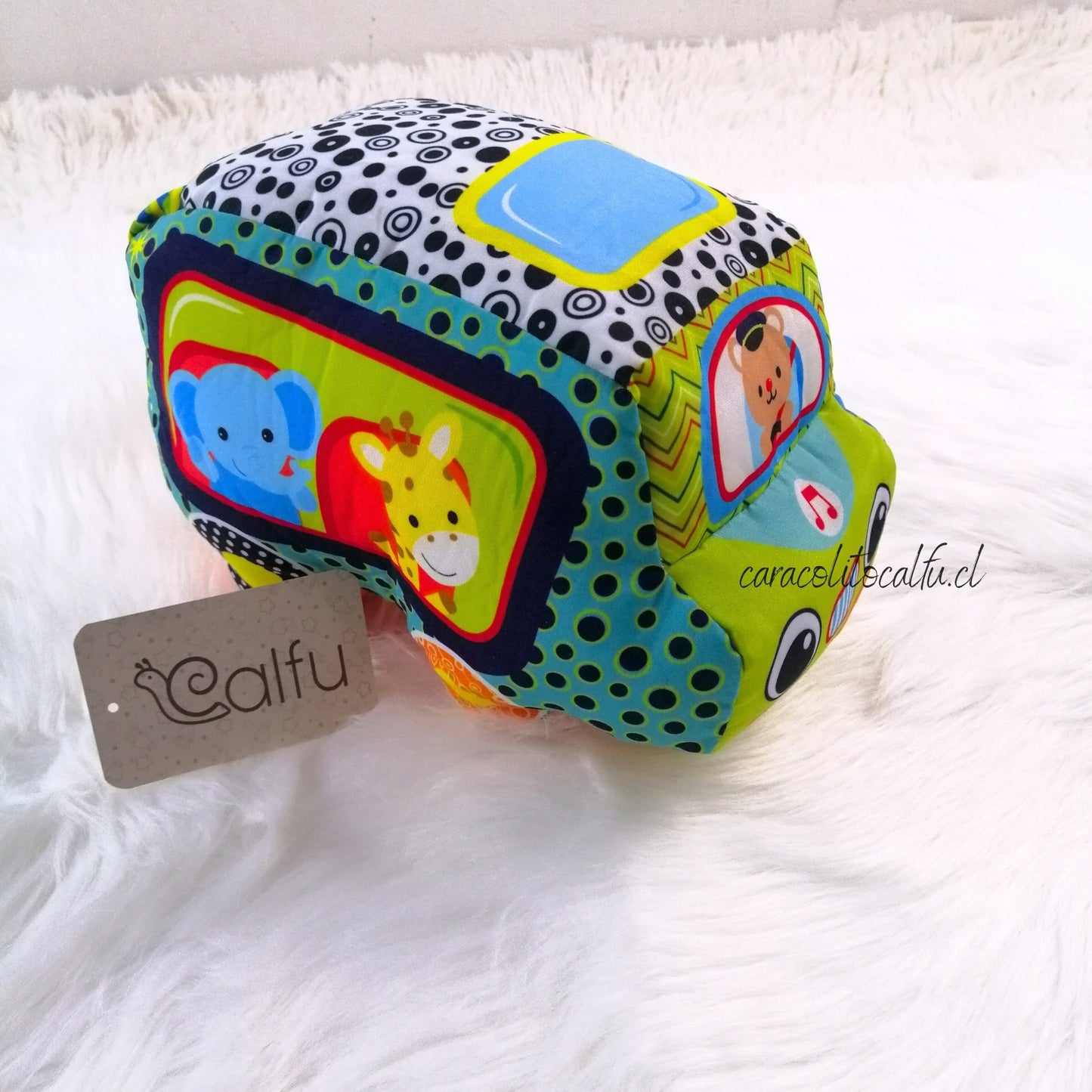 Bus Sensorial Musical de Peluche – Juguete con Sonido y Canciones para Bebé