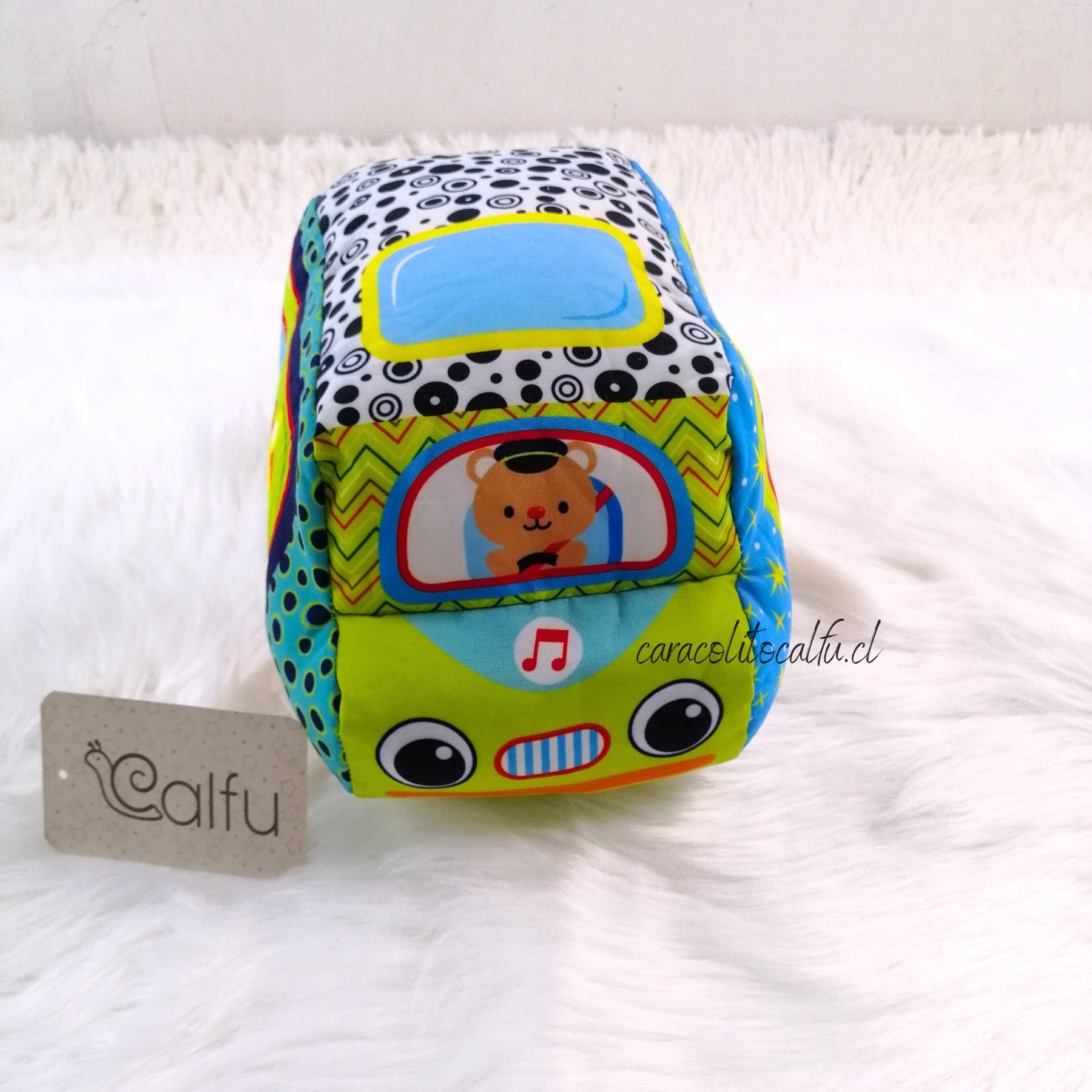 Bus Sensorial Musical de Peluche – Juguete con Sonido y Canciones para Bebé