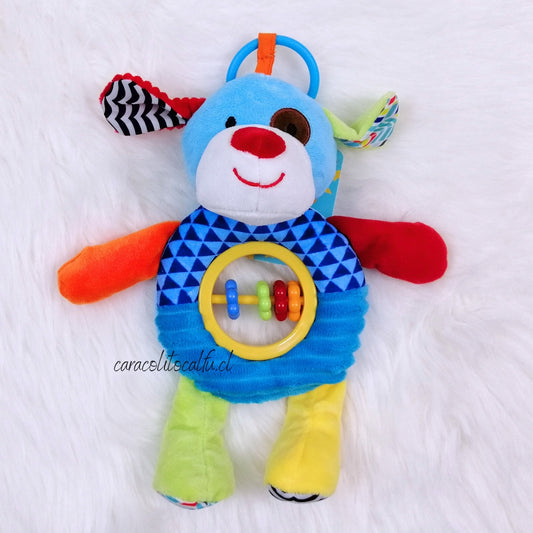 Sonajero de Peluche Sensorial con Aros - Perrito