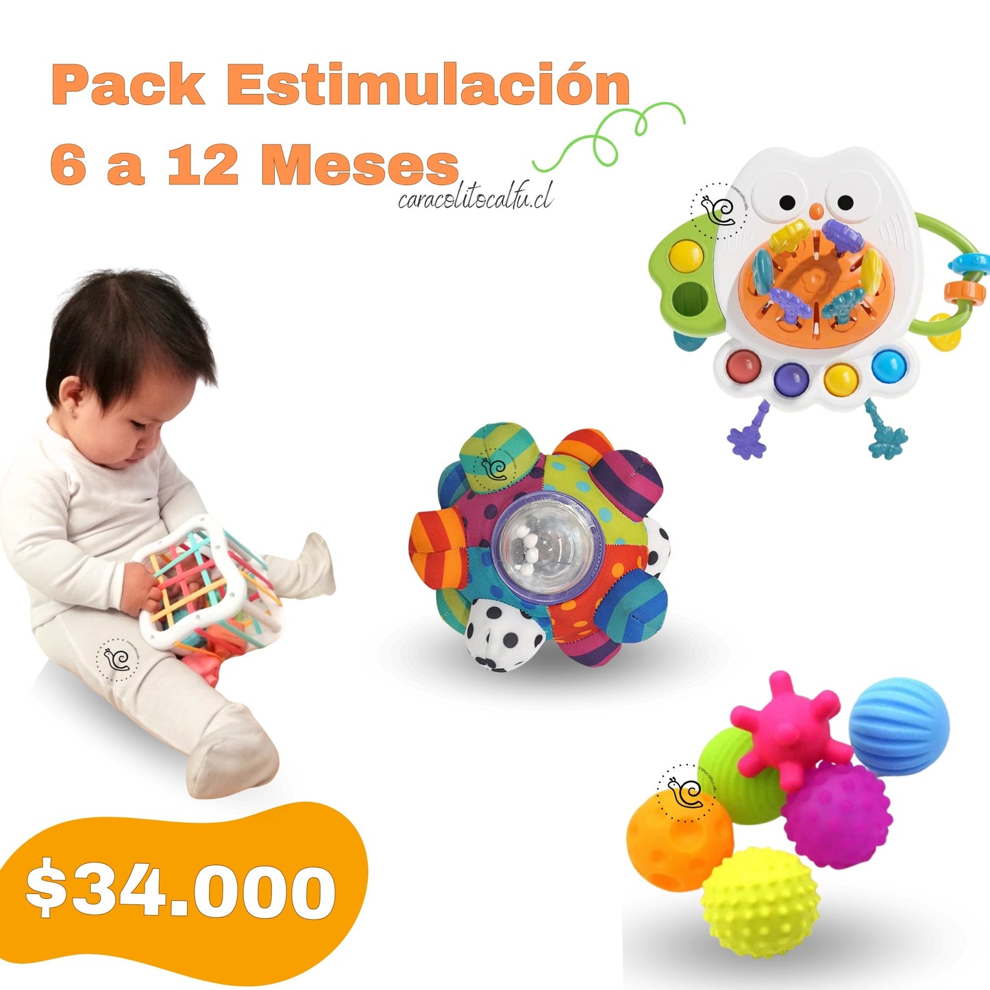 Pack Estimulación Completo: Exploración y Descubrimiento para Bebés 6-12 Meses