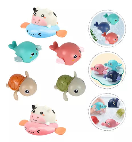 Pack 5 Juguetes a cuerda Hora del Baño
