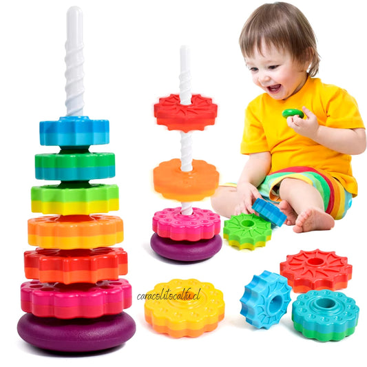 Juguete Apilable Torre Giratoria Rainbow
