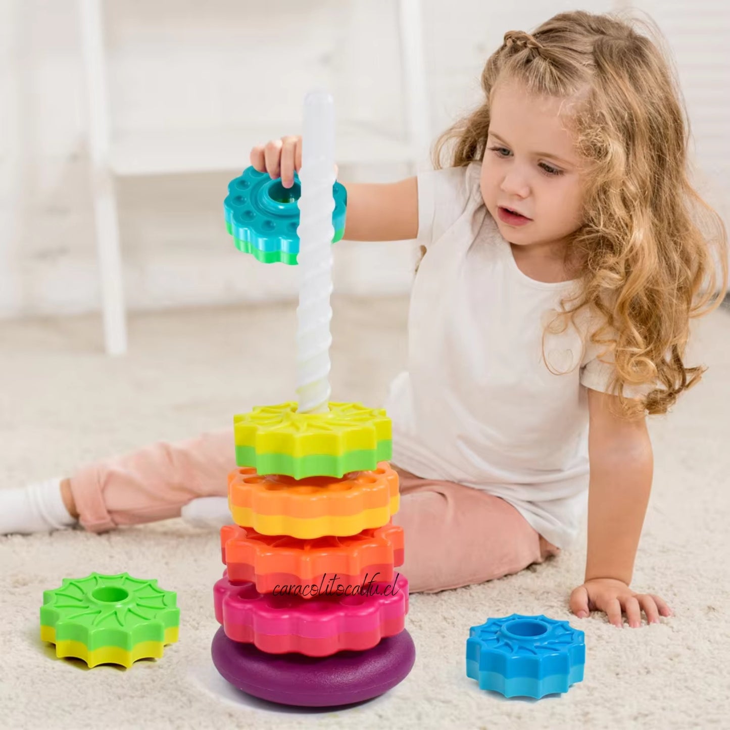 Juguete Apilable Torre Giratoria Rainbow