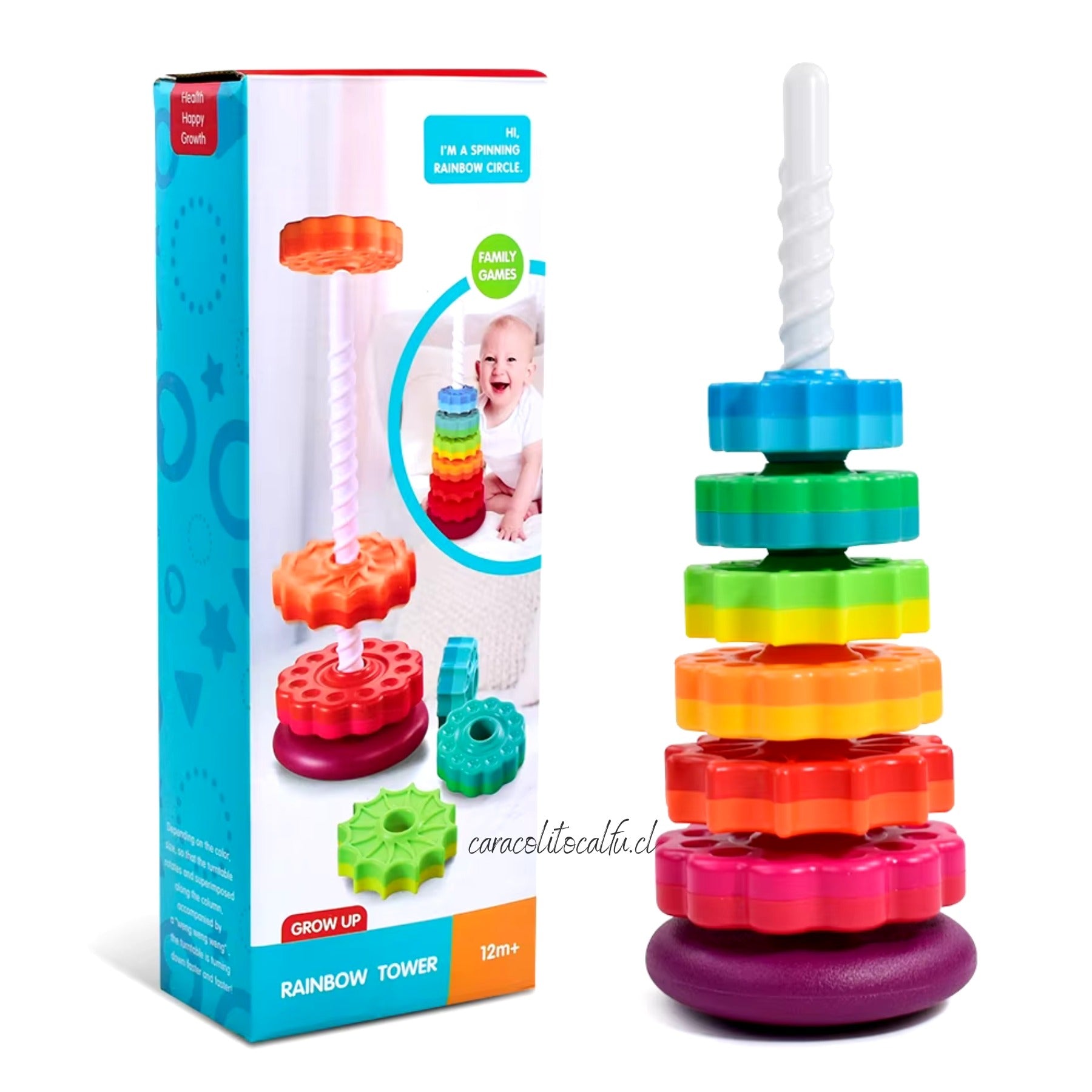 Juguete Apilable Torre Giratoria Rainbow