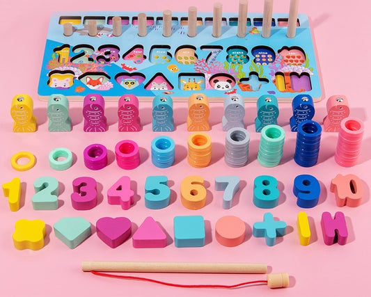 Tablero Madera 5 en 1 para bebé y niños