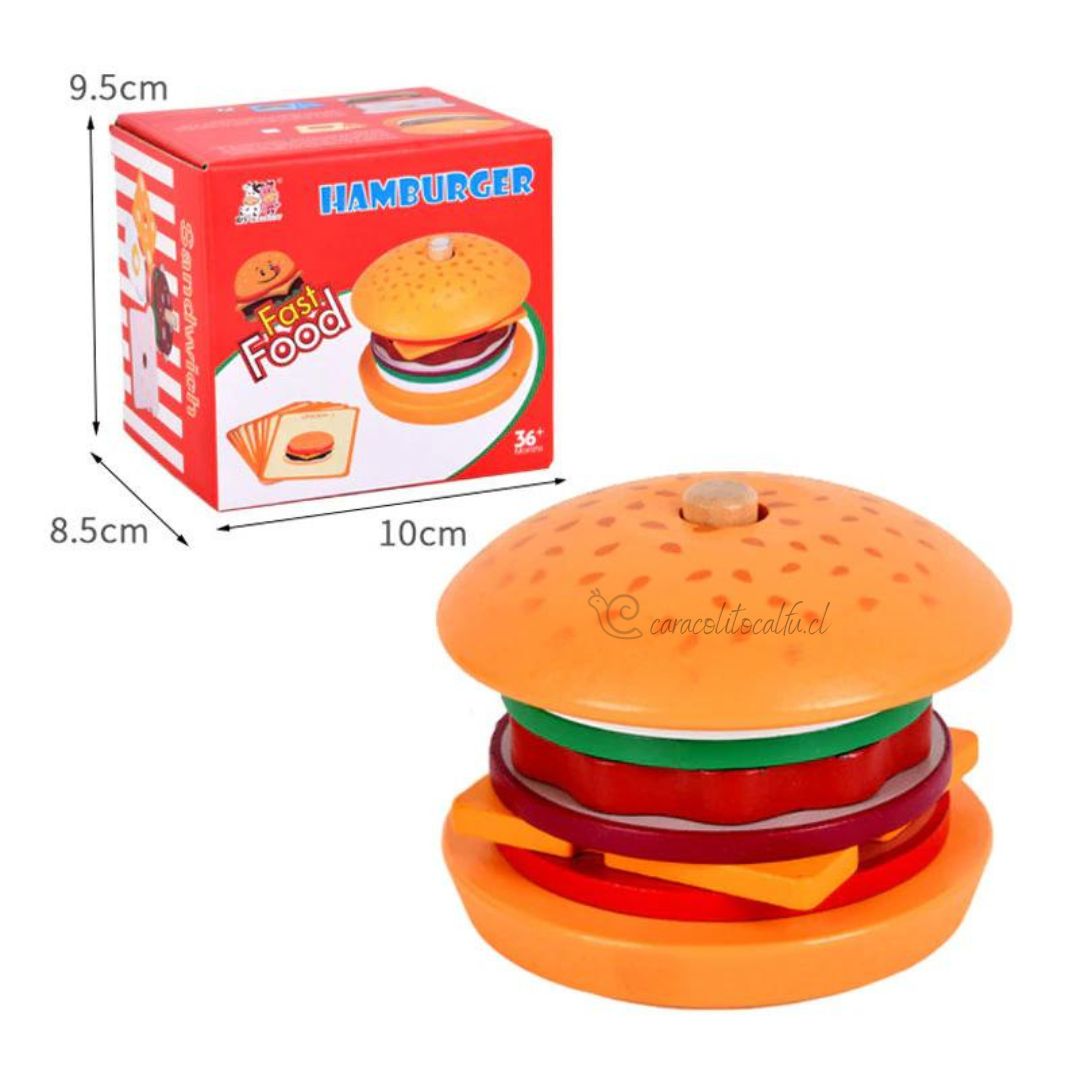 Sandwich & Hamburguesa Mágicos de Madera