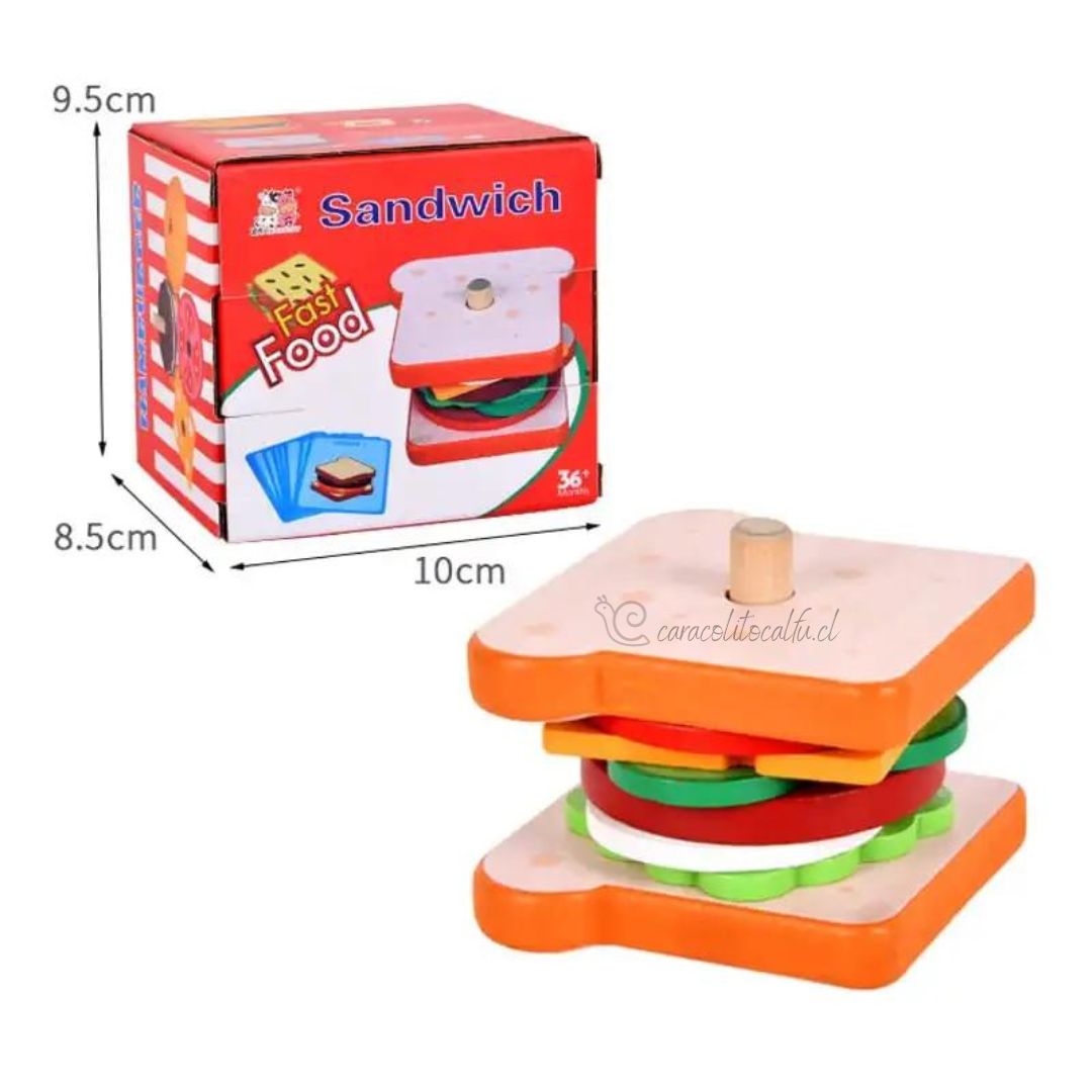 Sandwich & Hamburguesa Mágicos de Madera
