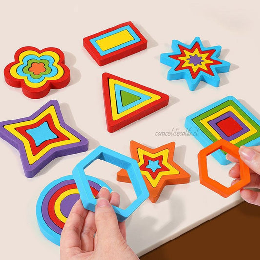 Ensamble Mágico: El Rompecabezas de Formas y Colores para Bebés y Niños