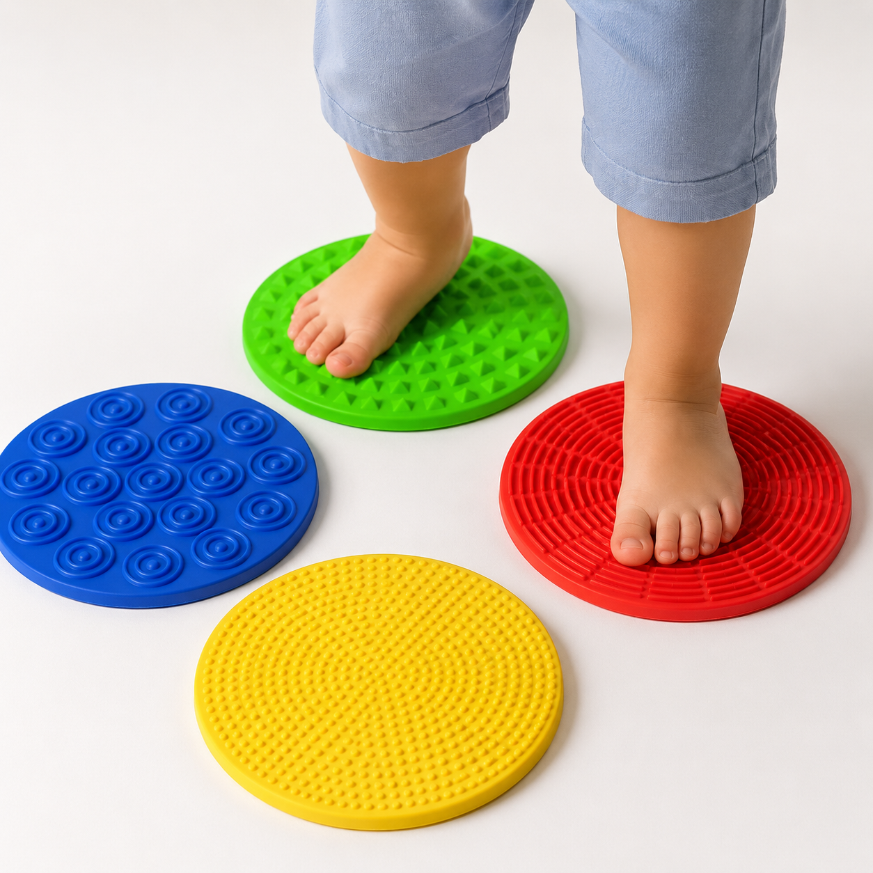 Set de Tapetes Sensoriales Texturizados – 4 Piezas