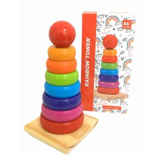 Torre Arcoiris de madera
