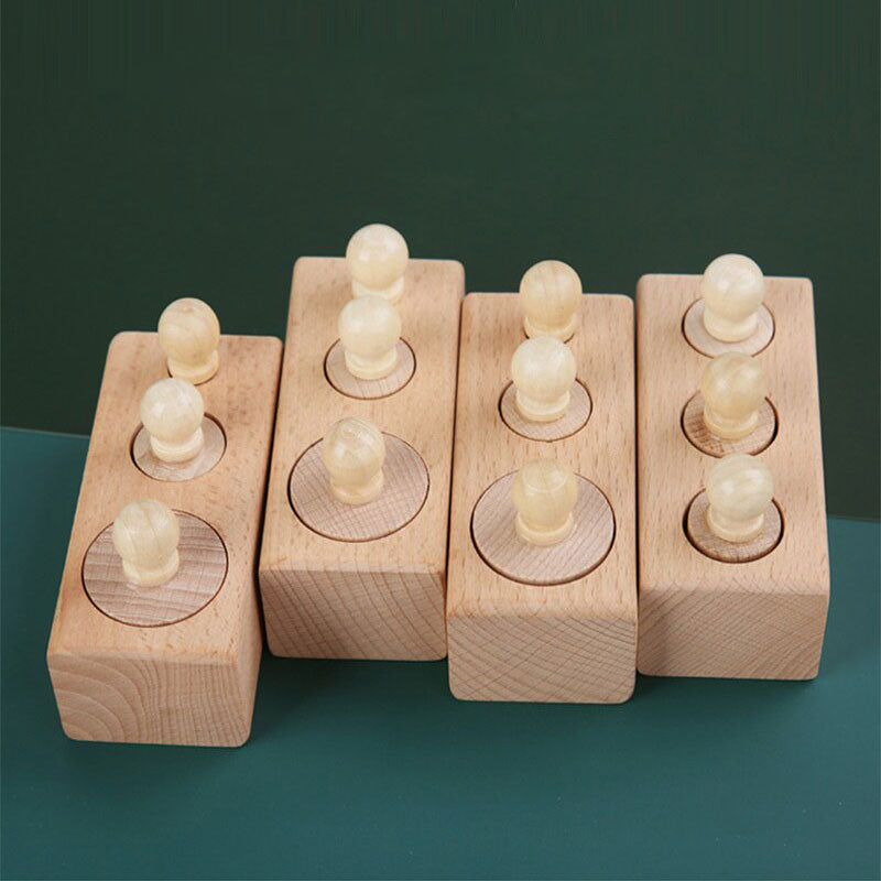Cilindros con Botón sin color Montessori