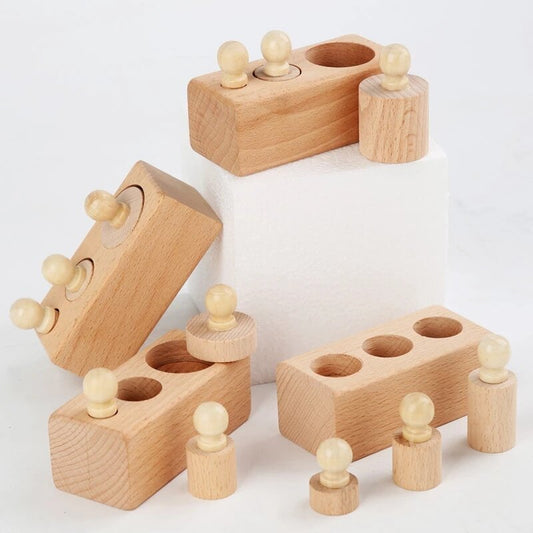 Cilindros con Botón sin color Montessori