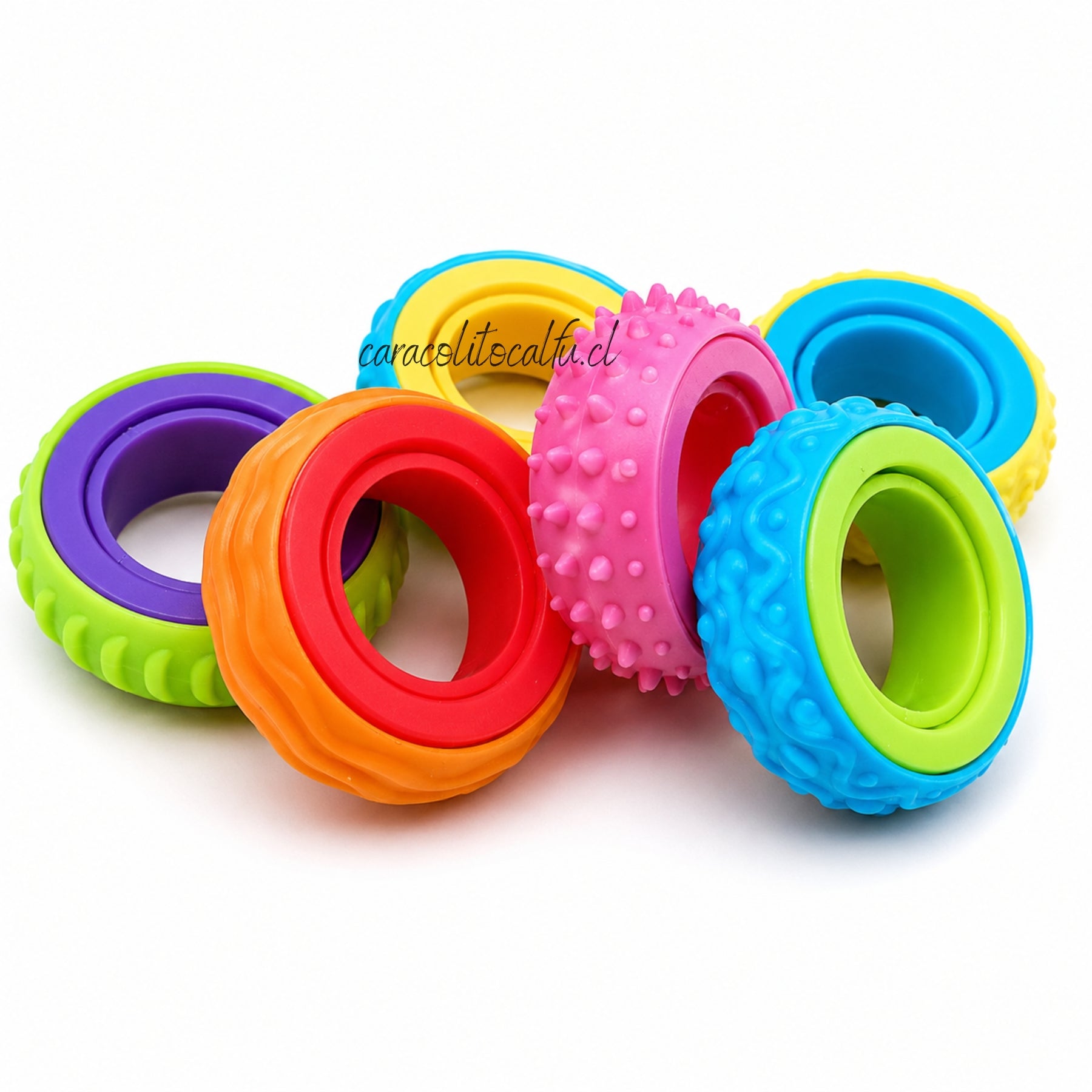Anillos Sensoriales Giratorios - Set de 6 Piezas