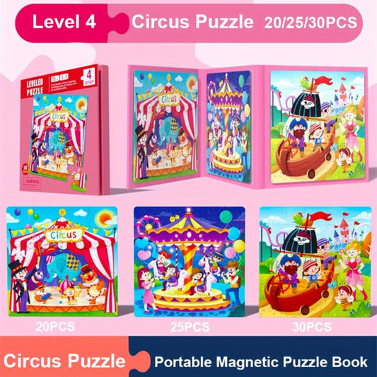 Libro Rompecabezas Magnéticos 3 en 1 (Nivel 4)