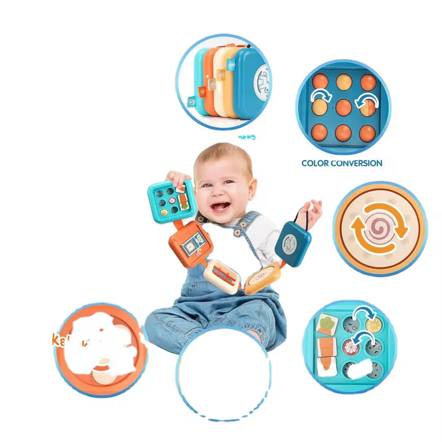 Cubo sensorial actividades 8 en 1