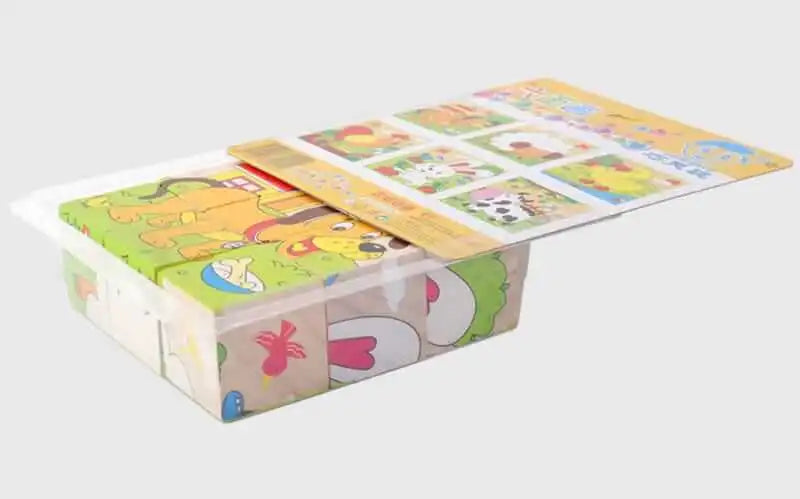 Puzzle 9 Cubos de Madera