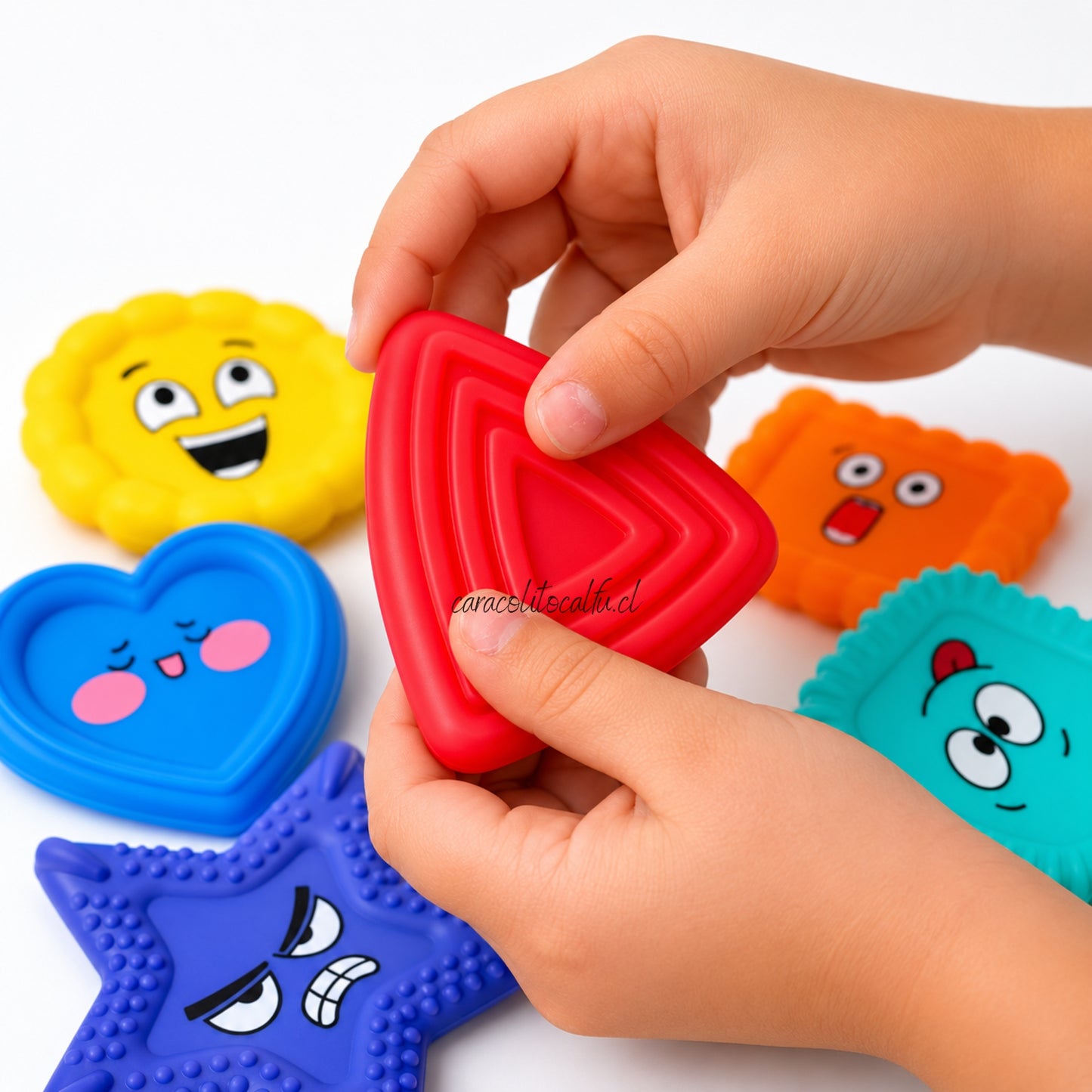 Set de Juguetes Sensoriales Táctiles - 6 Figuras de Silicona