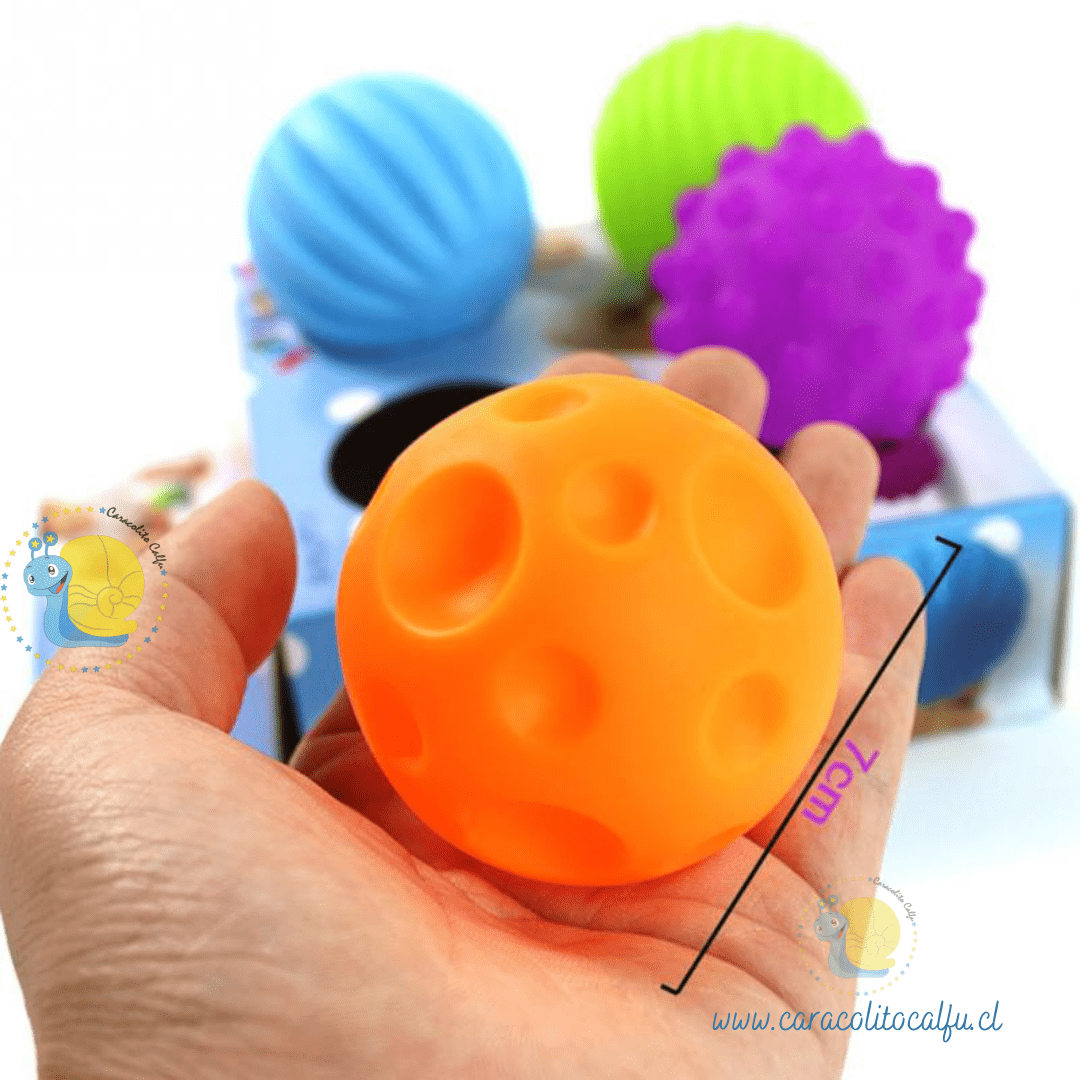 Set Sensorial Arcoíris: 6 Pelotas Texturizadas