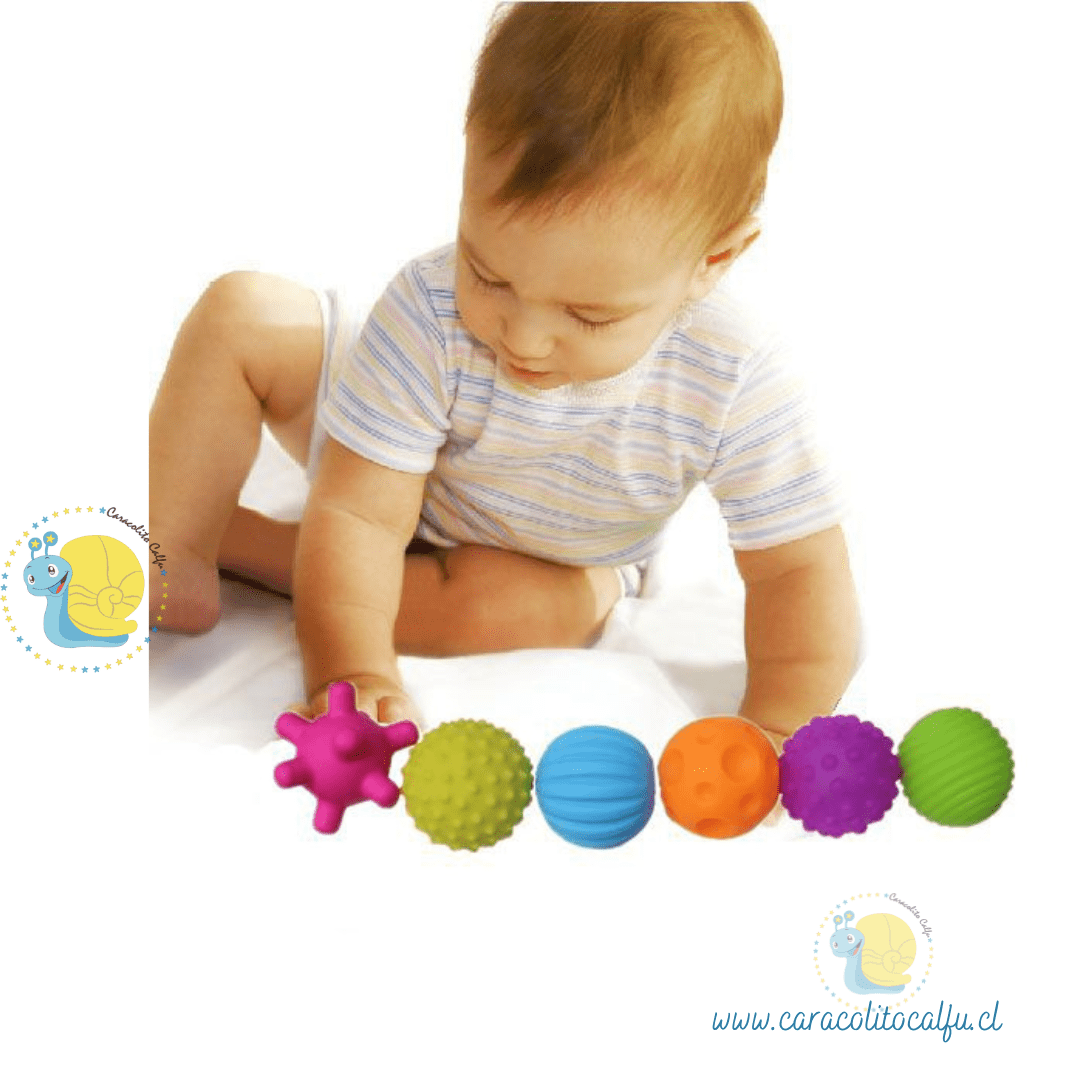 Set Sensorial Arcoíris: 6 Pelotas Texturizadas