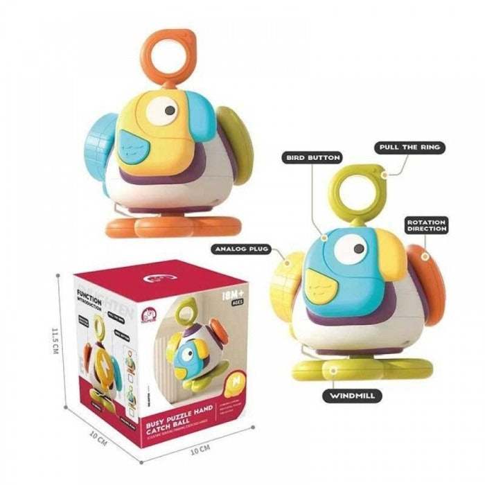 Juguete Sonajero Sensorial Pájaro 5 en 1