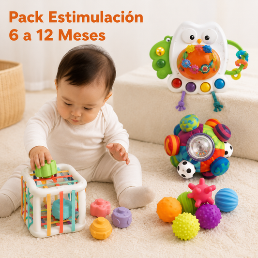 Pack Estimulación Completo: Exploración y Descubrimiento para Bebés 6-12 Meses