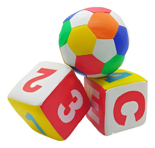 Kit Pelota y Dados de Esponja Sensoriales