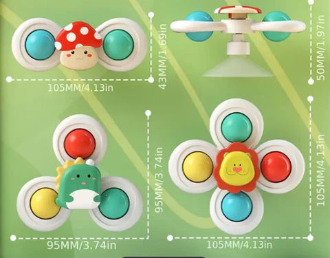 Pack 3 Spinners con Ventosa