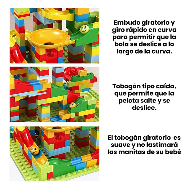 Tobogán bloques de Construcción 168 piezas
